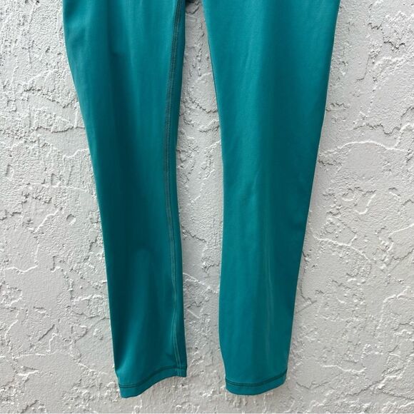 LULULEMON Leggings Women 4 Power Thru High Rise Teal Lagoon 23” - Picture 6 of 11